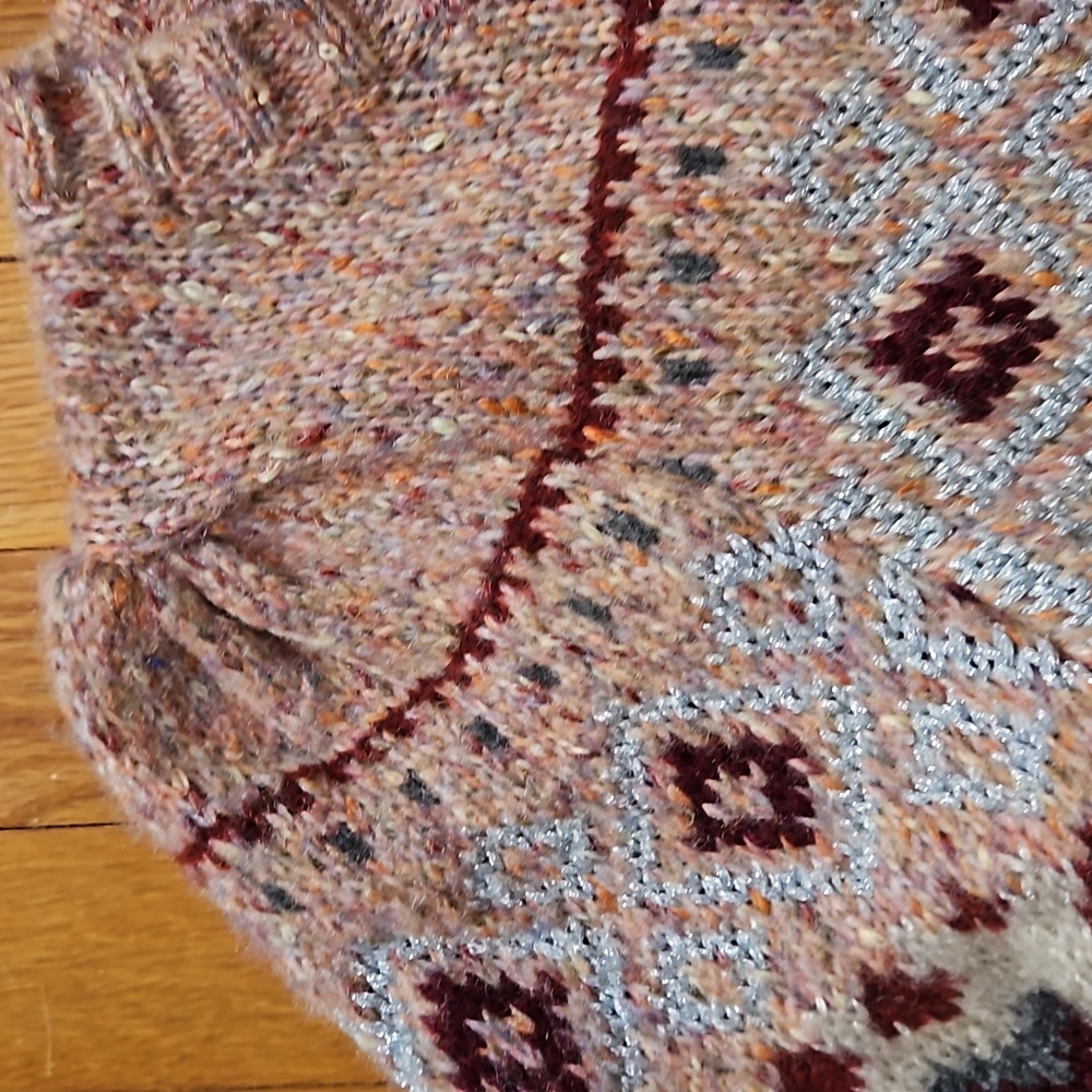 NWOT Rare Zara Fair Isle knit Balloon Sleeve Jacquard Dress small - Picture 9 of 13